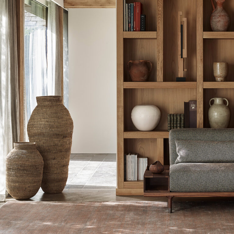 Almora Amber rug with whipped edge by Jacaranda